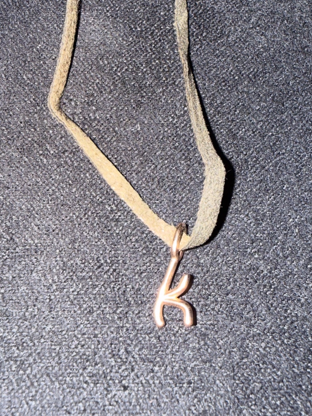 Dalla Nonna Little Letter K Pendant